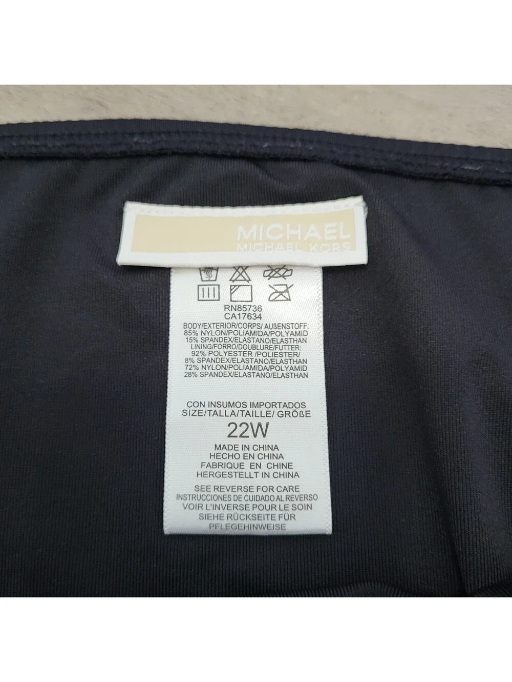 Michael Kors Swimsuit Bottom Plus Size 22 Black